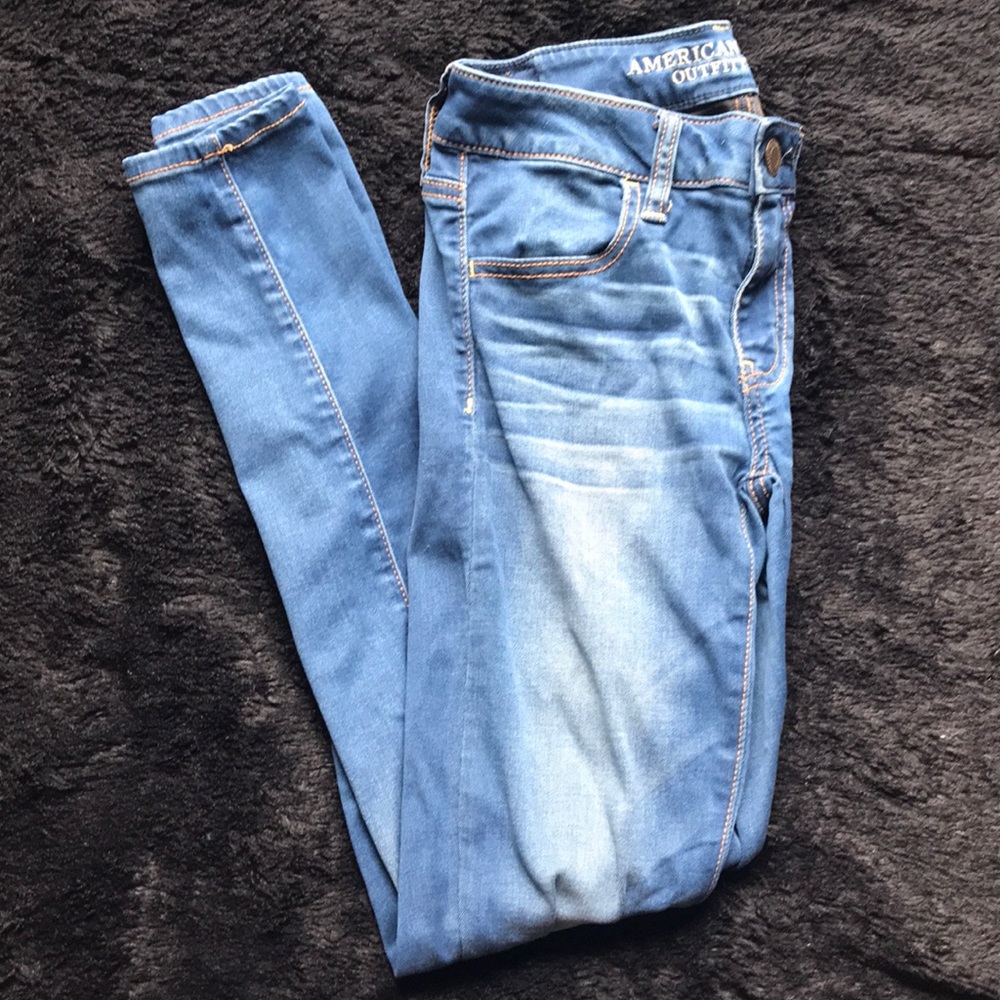 American Eagle Blue Skinny Jeggings
